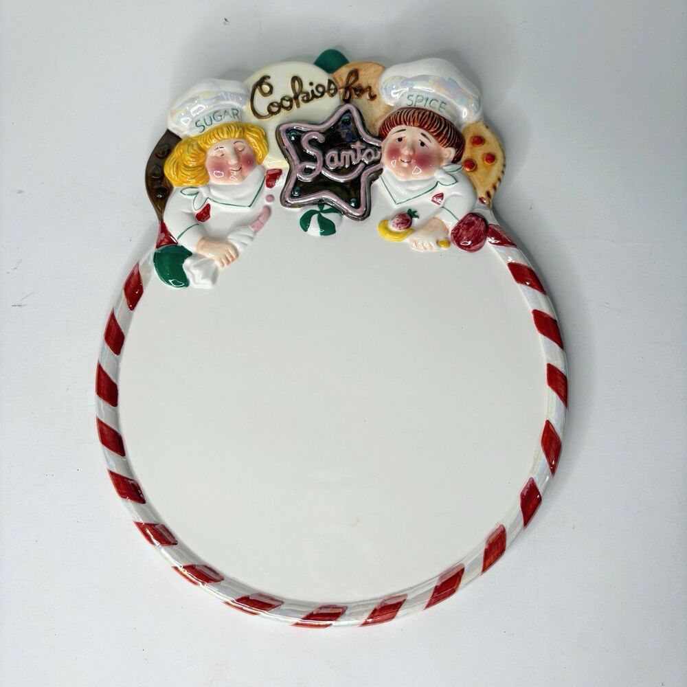Department 56 Cookies for Santa Plate Circle 10" Ceramic